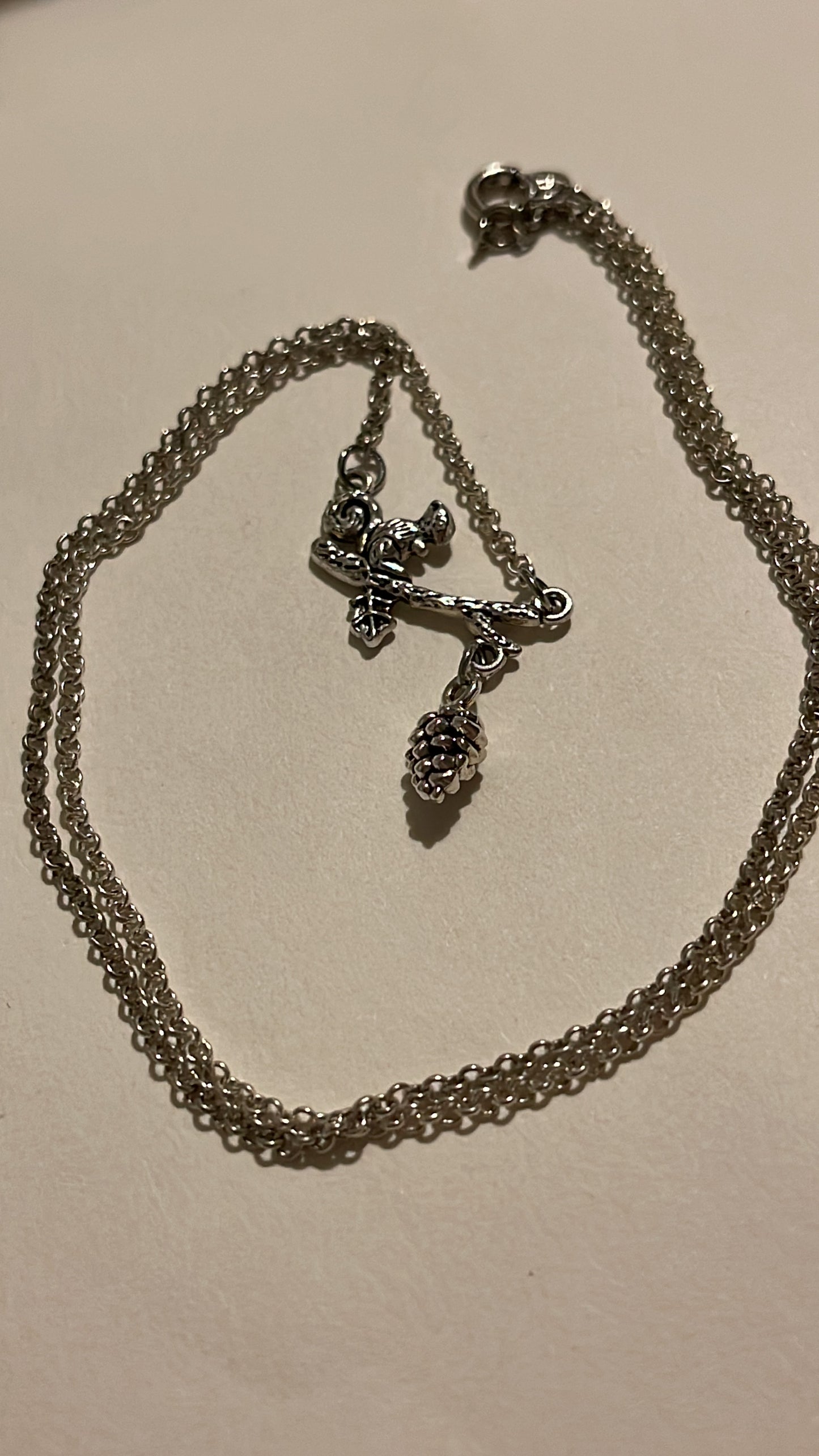 Silver Squirrel Necklace