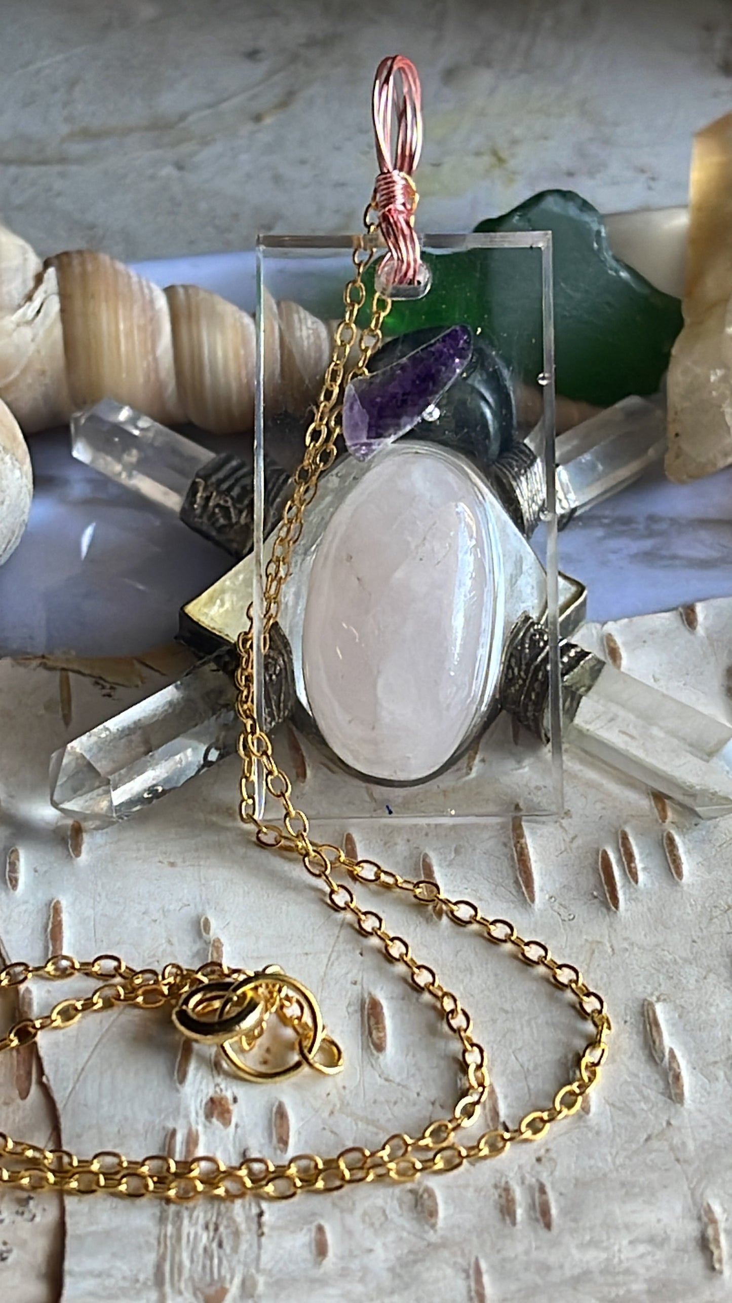 Amethyst and Rose Quartz