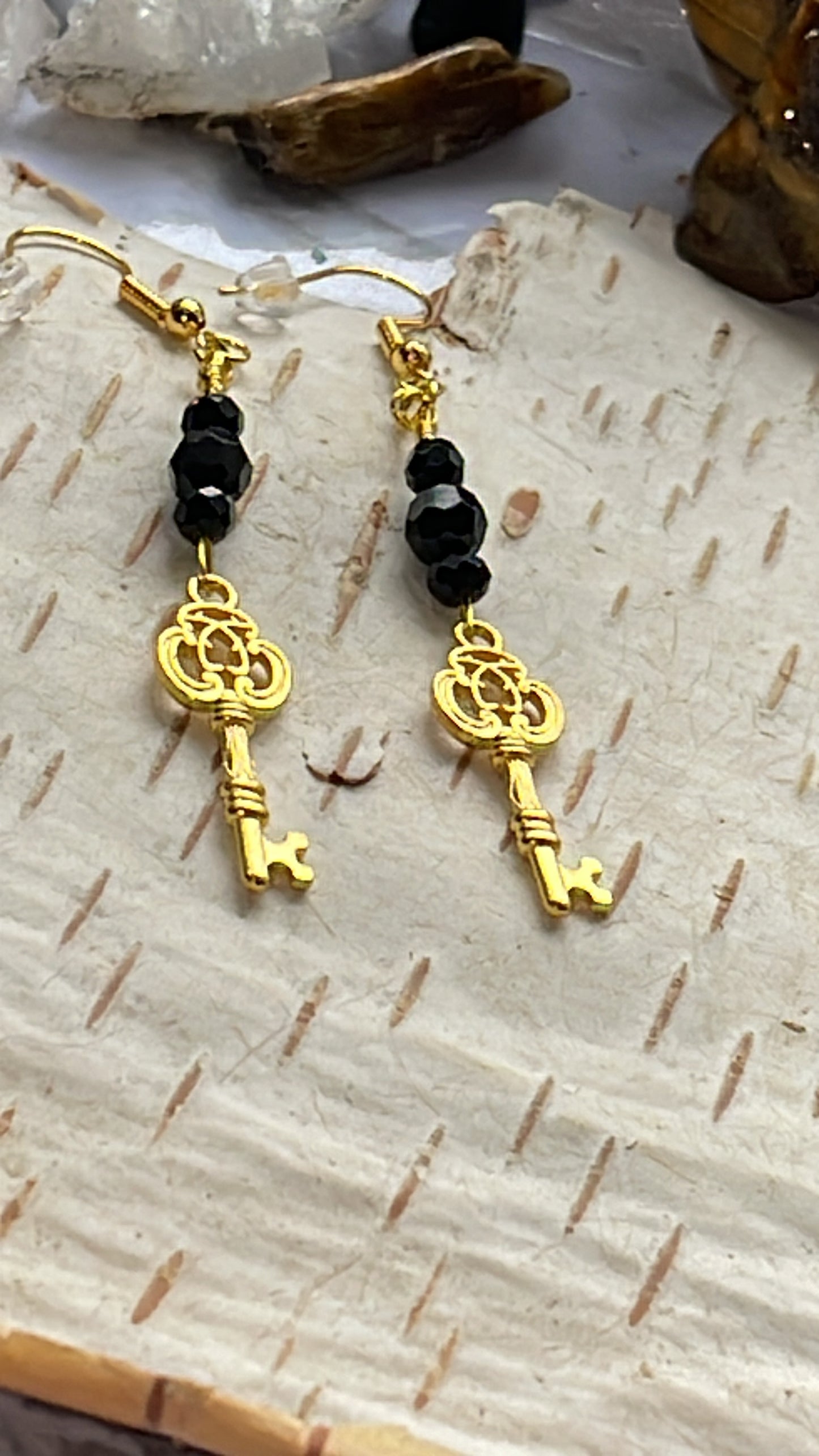 Golden Key Earrings