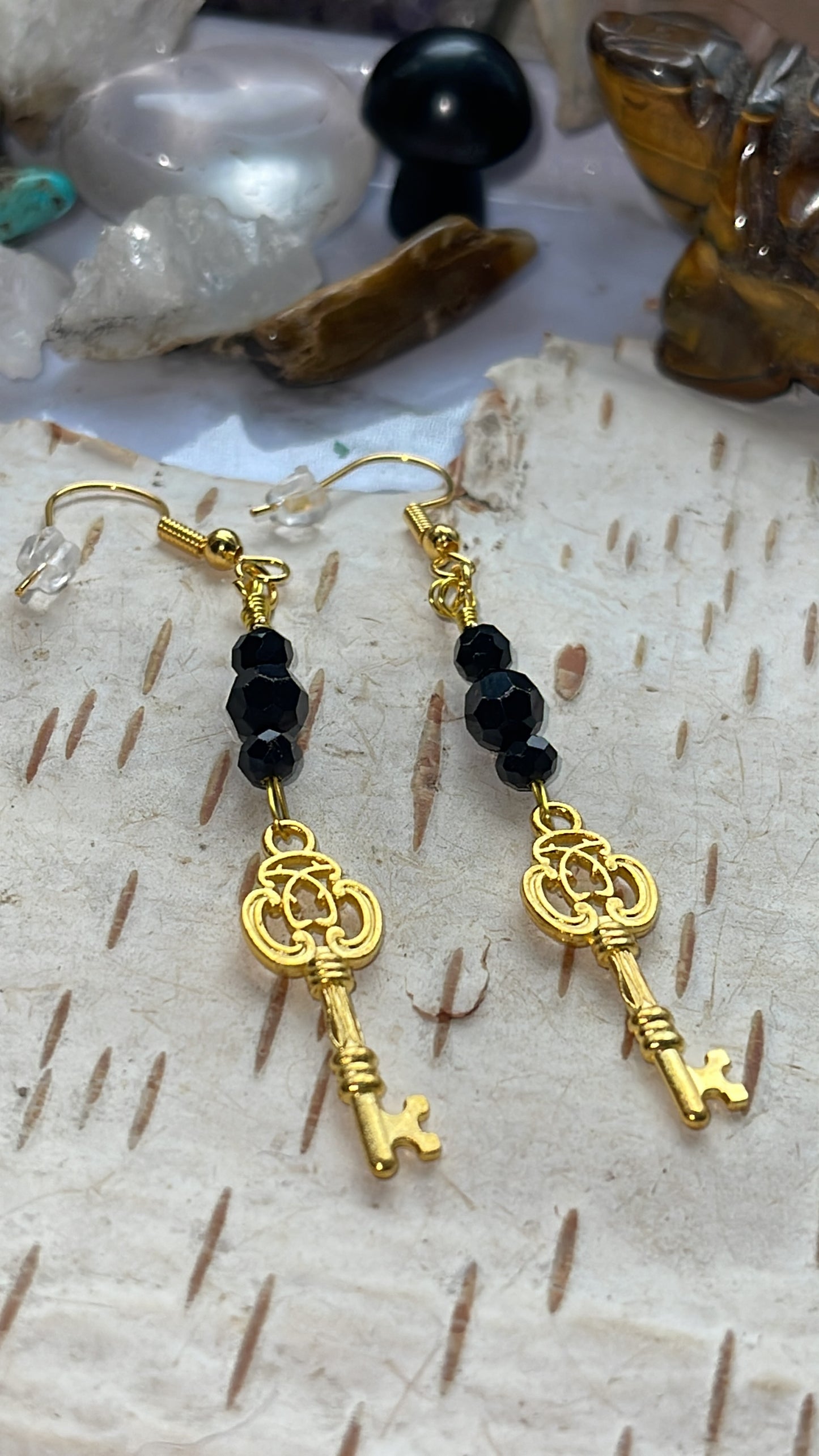 Golden Key Earrings