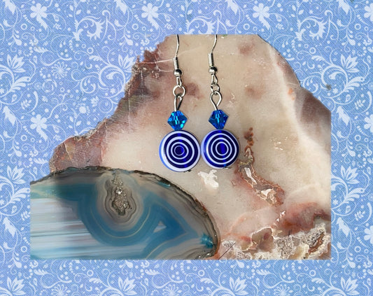 Blue Glass Earrings