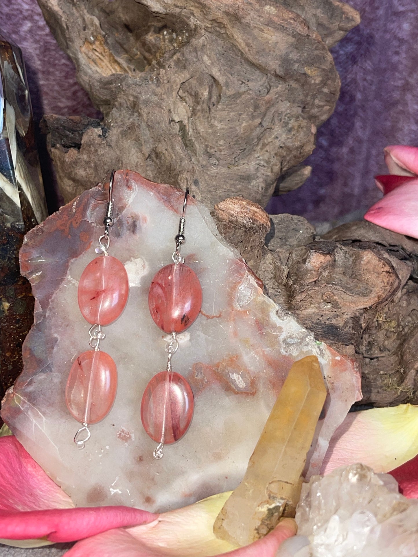 Pink Tourmaline Earrings